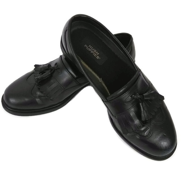 hush puppies leather loafers
